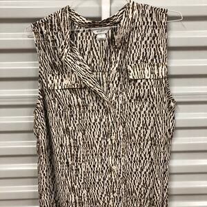 C j banks sleeveless printed blouse size 1X